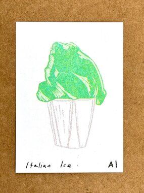 Ana Inciardi Italian Ice (Green) Mini Art Print